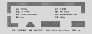 外框拐角及平槽线